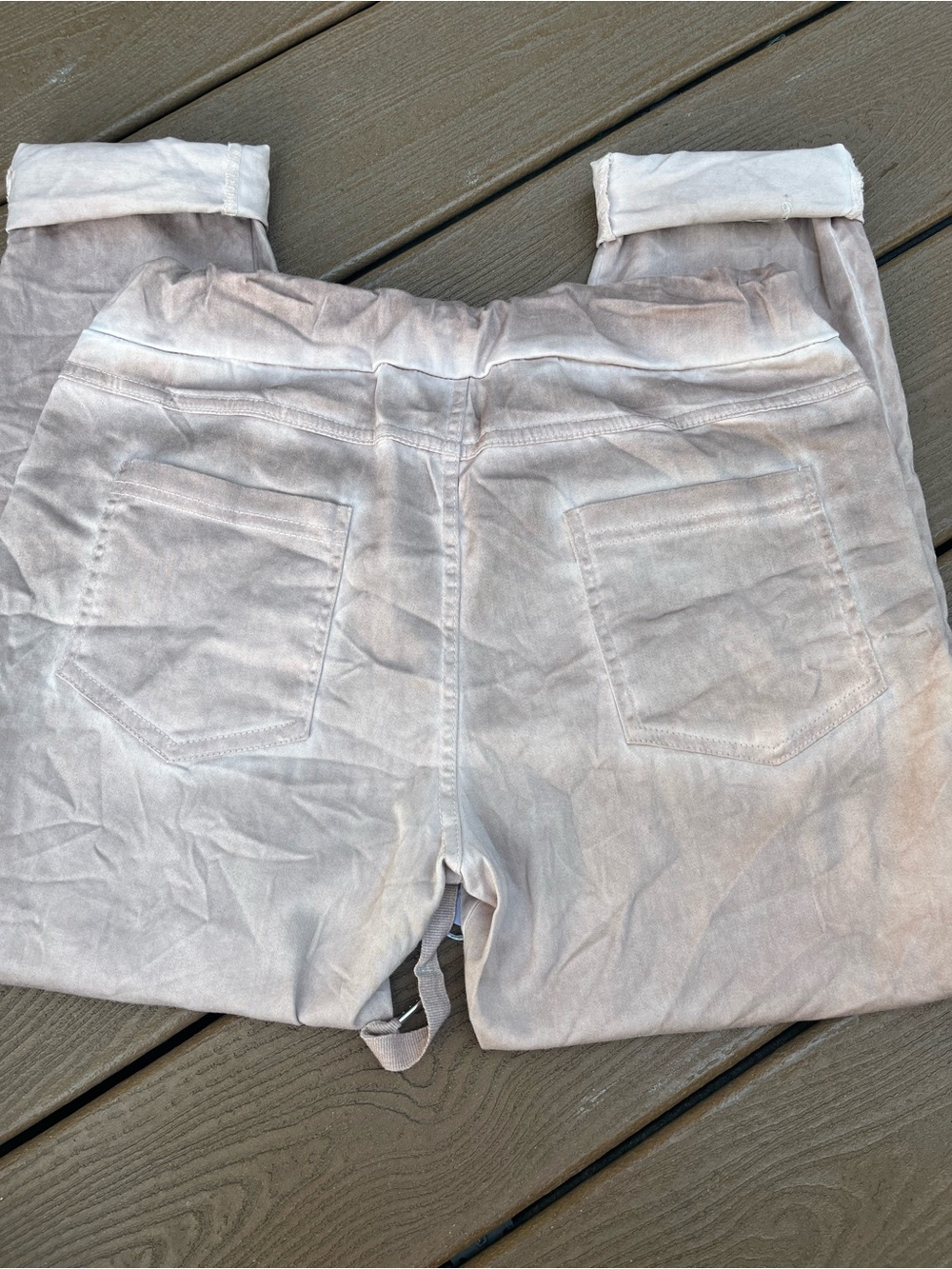 Grey Violet Made in Italy Sequin Lace Patch Distressed Jogger Pants NWT S/M - Picture 9 of 15